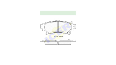 Set placute frana Icer 181983, parte montare : Punte Spate