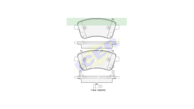 Set placute frana Icer 181985, parte montare : Punte Fata