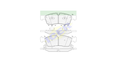 Set placute frana Icer 181988, parte montare : Punte Fata