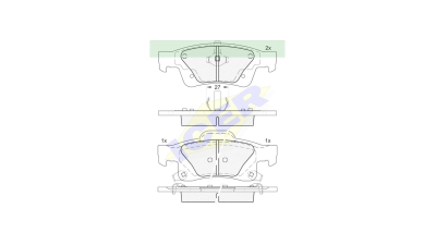 Set placute frana Icer 181989, parte montare : Punte Spate