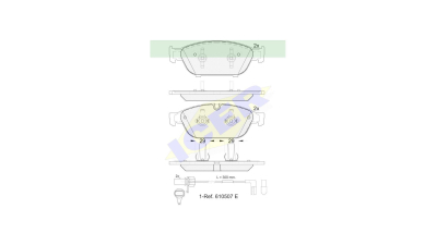 Set placute frana Icer 181993, parte montare : Punte Fata