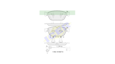 Set placute frana Icer 181994, parte montare : Punte Fata