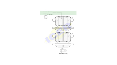 Set placute frana Icer 181995, parte montare : Punte Spate