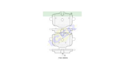 Set placute frana Icer 182005, parte montare : Punte Spate