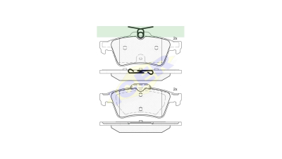 Set placute frana Icer 182013, parte montare : Punte Spate