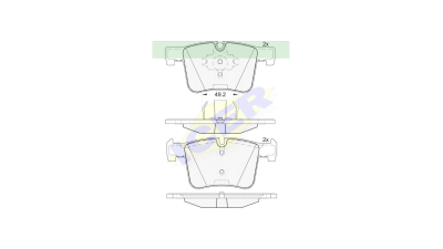 Set placute frana Icer 182020, parte montare : Punte Fata