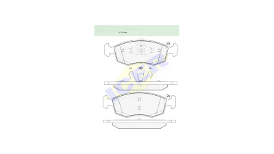 Placute frana ICER IE182033, Fata