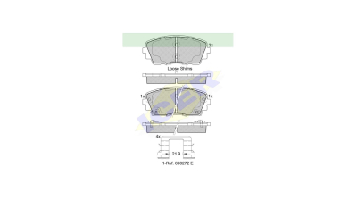 Placute frana ICER IE182034, Fata