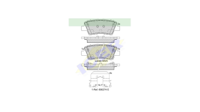 Set placute frana Icer 182036, parte montare : Punte Spate
