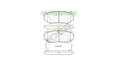Placute frana ICER IE182045, Fata