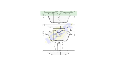 Placute frana ICER IE182049, Spate