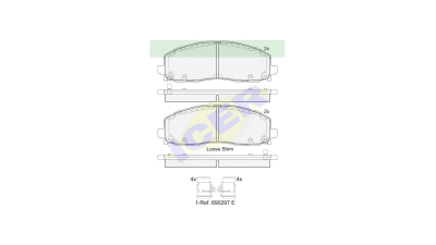 Placute frana ICER IE182054, Fata