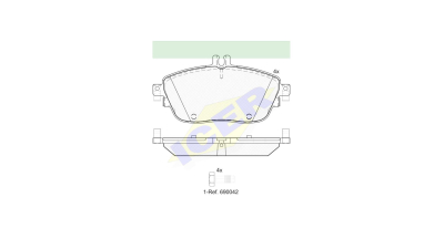 Placute frana ICER IE182061, Fata