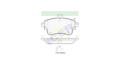 Placute frana ICER IE182062, Fata