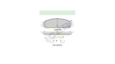 Set placute frana Icer 182068, parte montare : Punte Fata