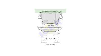 Set placute frana Icer 182069, parte montare : Punte Spate