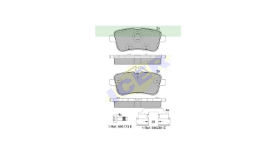 Placute frana ICER IE182072-066, Spate
