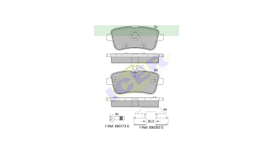 Placute frana ICER IE182072-200, Spate