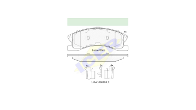 Set placute frana Icer 182075, parte montare : Punte Fata