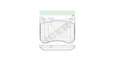Placute frana ICER IE182080, Fata