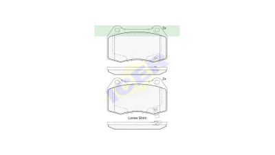 Set placute frana Icer 182096, parte montare : Punte Spate