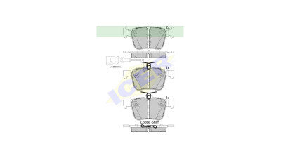 Placute frana ICER IE182098-203, Spate