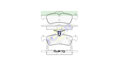Set placute frana Icer 182101, parte montare : Punte Spate