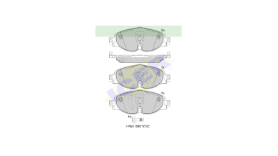 Set placute frana Icer 182111204, parte montare : Punte Fata
