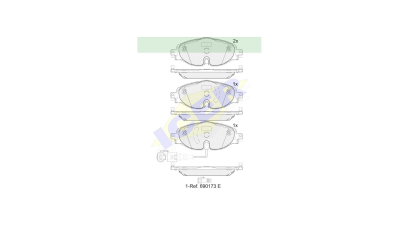 Set placute frana Icer 182111, parte montare : Punte Fata