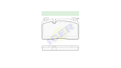 Placute frana ICER IE182112, Fata