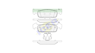 Placute frana ICER IE182115-202, Fata