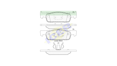 Set placute frana Icer 182115, parte montare : Punte Fata