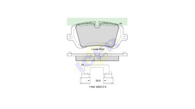 Placute frana ICER IE182120, Spate
