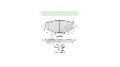 Set placute frana Icer 182126, parte montare : Punte Fata