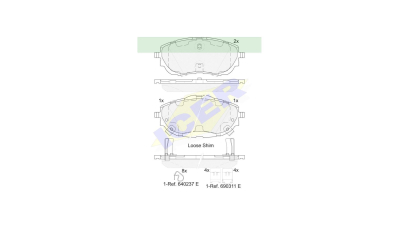 Set placute frana Icer 182129, parte montare : Punte Fata