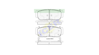 Set placute frana Icer 182151, parte montare : Punte Spate