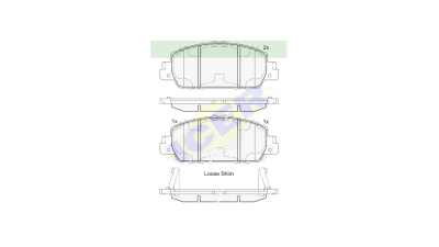 Set placute frana Icer 182153, parte montare : Punte Fata