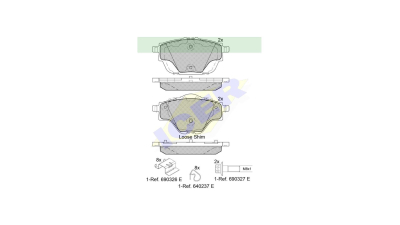 Set placute frana Icer 182161, parte montare : Punte Spate