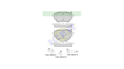 Placute frana ICER IE182162, Spate