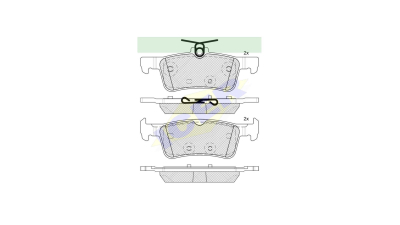 Set placute frana Icer 182174208, parte montare : Punte Spate
