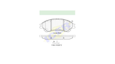 Set placute frana Icer 182175, parte montare : Punte Fata