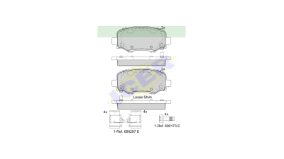 Placute frana ICER IE182176, Spate