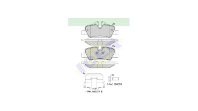 Placute frana ICER IE182190, Spate