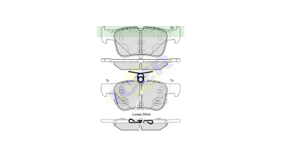 Placute frana ICER IE182198-203, Spate