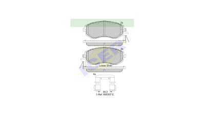 Placute frana ICER IE182199, Fata