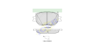 Placute frana ICER IE182200, Fata