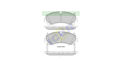 Placute frana ICER IE182202, Fata