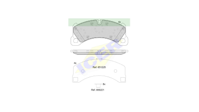 Placute frana ICER IE182206, Fata