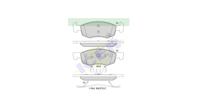Set placute frana Icer 182223, parte montare : Punte Fata