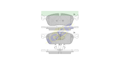 Placute frana ICER IE182236-203, Fata